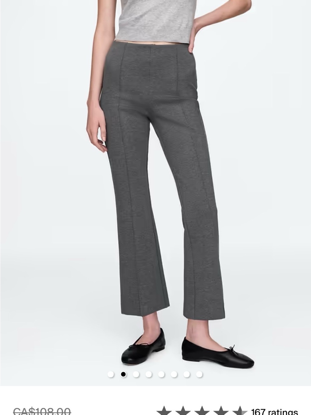 ultra High-Rise kick flare Pants in Charcoal Gray, small tall